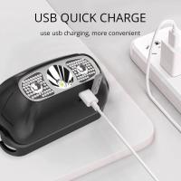 Linterna Frontal LED Mini Con Batería Integrada Recargable Por USB Para Camping Pesca Y Actividades Al Aire Libre Luz De Búsqueda Impermeable - details 3