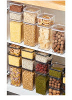 Caja De Almacenamiento De Alimentos Plástica Sellada Para Cereal Caramelo Frutas Desechables Con Tapa Refrigerador Organizador De Cocina - details 12