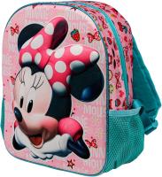 Mochila 3D Pequeña Minnie Mouse Star Color Rosa y Turquesa. Tamaño 31x26x11cm. KARACTERMANIA - details 0