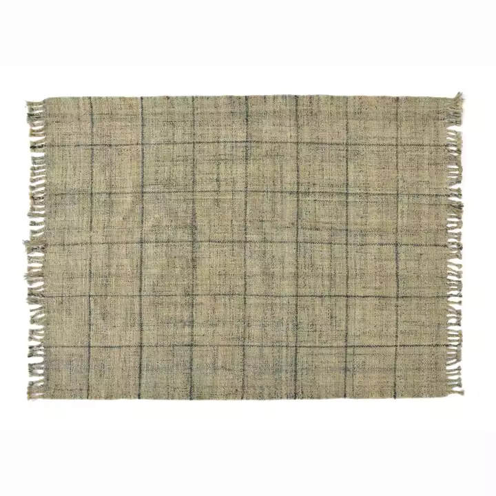 Parentesi Quadra  -  ALFOMBRA YUTE TARTÁN BEIGE 160X230 CM - 1