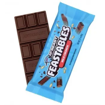 Mr Beast Feastables Chocolate con crujiente de arroz inflado 60 Gr - 1