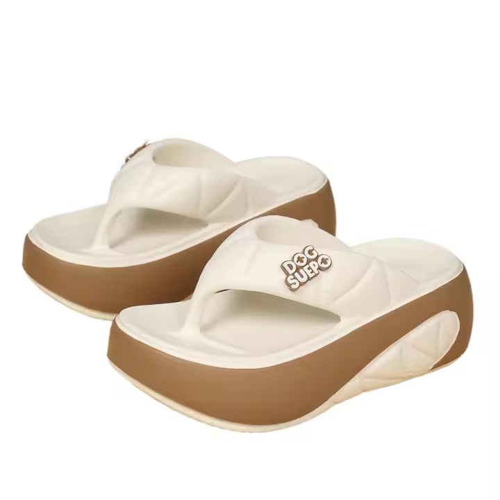 Sandalias De Verano Para Mujer Con Plataforma Gruesa Y Tacón Medio Comodidad Suave Moda Casual Para Playa Y Vacaciones Zapatos Simples De Exterior - 1
