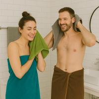 Juego de Toallas Lavabo 50x100cm - 100% Algodón 450g/m² de Alta Calidad – Suaves, Duraderas y Absorbentes – Toallas Baño y Mano para Lavabo, Gimnasio, Apartamento Turístico o Aseo - Calidad Premium - Alta Resistencia - details 1