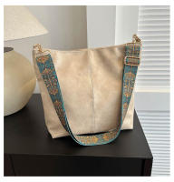 Bolso De Hombro Grande Con Correa Geométrica Para Mujer Bolso Cruzado De Cuero PU Retro Capacidad Grande Para Compras Y Viajes - details 4