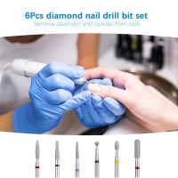 Set De 6 Piezas De Cuchillas De Perforación Para Uñas Con Bit De Diamante Para Taladro 3/32 Herramientas De Arte De Uñas - details 4