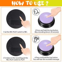 Juguete Interactivo Para Perros Con Botón Grabable De Sonido Patrón Hexagonal De Rastro De Mano Para Comunicación Y Entrenamiento - details 9