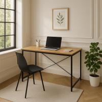 DUPI Escritorio de Ordenador Easy | Estructura Metálica Resistente | Multifuncional para Estudio u Oficina | Taupe-Negro - details 1