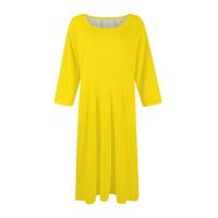 Vestido Largo De Manga Larga Para Mujer Casual Suéter Con Bolsillos Estilo Swing Suelto Cuello Redondo Color Sólido Vestido Robe - details 29
