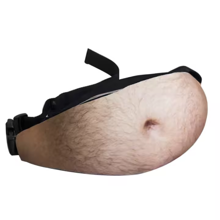 Bolso de Cinturón Divertidos para Hombre Bolso de Viaje Creative en Color Bolsa de Cintura Bolsa para Cerveza y Barriga Grasa Material de Liner Poliéster Temporada Spring/Verano - 1