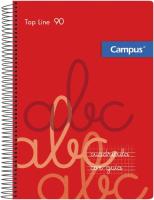 Campus  Bloc espiral Tapa CARTON FINA DURA cuaderno cuadricula con guia tipo lamela cochesito de Tamaño A4 Cuadrícula Pauta 3x3mm/4x4mm a elegir, , 80 hojas, 70g Pack de 6 blocs  perfectos para uso escolar, aprender a escribir y hogar - details 3