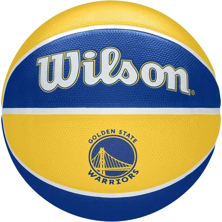 Wilson Balón de Baloncesto Golden State Warriors, NBA TEAM TRIBUTE, Exterior, Caucho, Tamaño 7, Pelota Basket, Entrenamiento Partidos - 1