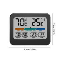 Medidor De Temperatura Y Humedad Digital Pantalla Grande Color Indicador De Comodidad Para Hogar Oficina Dormitorio Con Registros De Máximo Y Mínimo - details 5