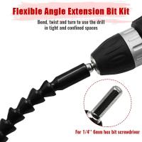 Kit De Extensión De Ángulo Flexible Y Soporte De Ángulo Recto Para Taladro 2pc 105 Grados Adaptador De Destornillador Y Soporte De Enchufe Herramientas De Taladro - details 0