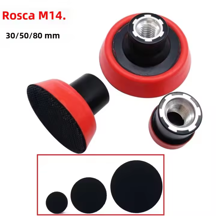 Placa De Apoyo Para M14 Polirrotatorio De 1/2/3 Pulgadas Con Borde Suave Herramientas Abrasivas De Poliuretano Para Lijado Y Pulido - 1
