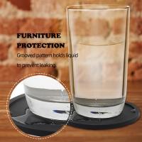 6Pcs Coasters De Silicona Redondos De 10cm Resistentes Al Calor Para Taza De Té Y Café Tapete De Gasa Para Vaso De Vidrio Soporte Para Bebidas Decoración De Mesa - details 1