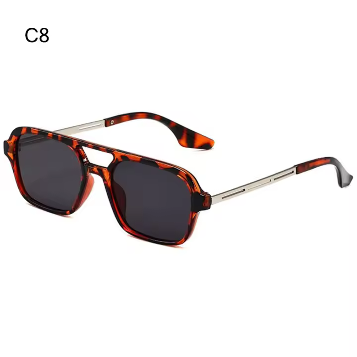 Gafas De Sol Cuadradas Vintage Para Hombres Y Mujeres Protección UV400 Marco Grande Estilo De Los Años 70 Gafas De Verano - 1
