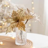 Decoraciones De Navidad Glitosa Con Flores Artificiales Árbol De Navidad Colgante Wreath Adornos Fiesta De Año Nuevo Regalos Para Niños 2025 - details 1