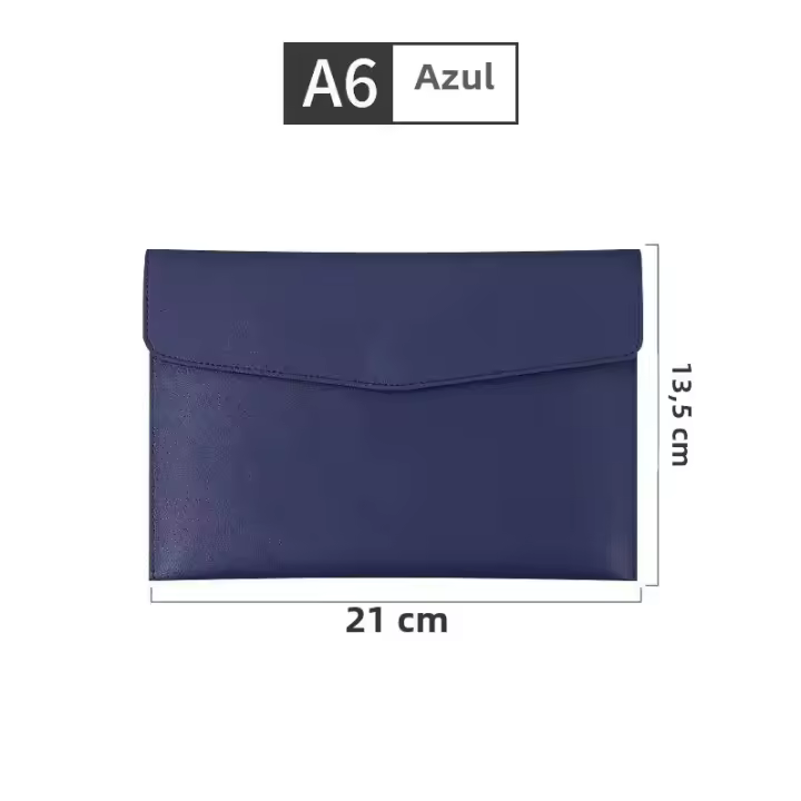 Bolsa De Documentos MoeTron De Cuero PU Calidad A5 Envelope Porta Documentos A6 Monedero Organizador De Archivos Para Mujer - 1