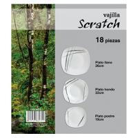 MAXHOME-Juego de vajilla Cuadrado de Porcelana Home Style Scratch 18pz - details 1