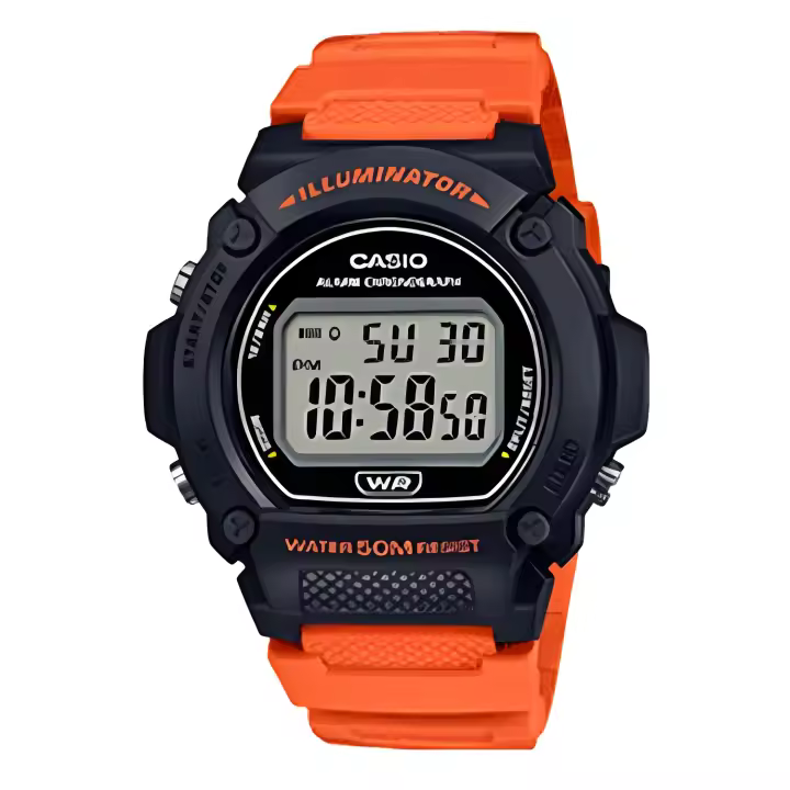 Reloj deportivo hombre Casio W219h-4A Luz LED Cronómetro alarma 50m Water Resist - 1