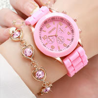 Set De 6 Relojes Para Mujer Casual Con Correa De Silicona Y Diamantes En Forma De Corazón Relojes De Cuarzo Analogos Sin Caja - details 8