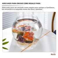 Acuario Transparente Para Peces Goldfish Juego De Micro Paisaje Botella Vaso Cuenco Redondo De Vidrio Decoración De Escritorio - details 2