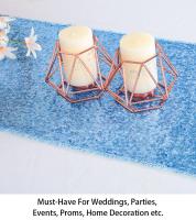 Mantelizquierdo De Lentejuelas Dorado Para Fiestas Y Bodas Linterna De Tela Plateada Para Mesas Largas Medio Otoño - details 12