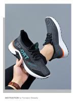 Zapatos deportivos casuales de suela blanda para hombre, zapatos individuales transpirables de malla tejida voladora, zapatos planos para correr - details 1