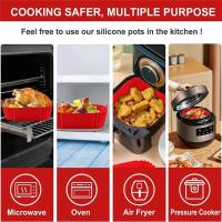 Almohadilla De Silicona Para Airfryer 22cm Accesorios Reutilizables Para Horno Y Fritura Eco-amigable Bandeja De Hornear Para Pizza Y Pollo Frito - details 2