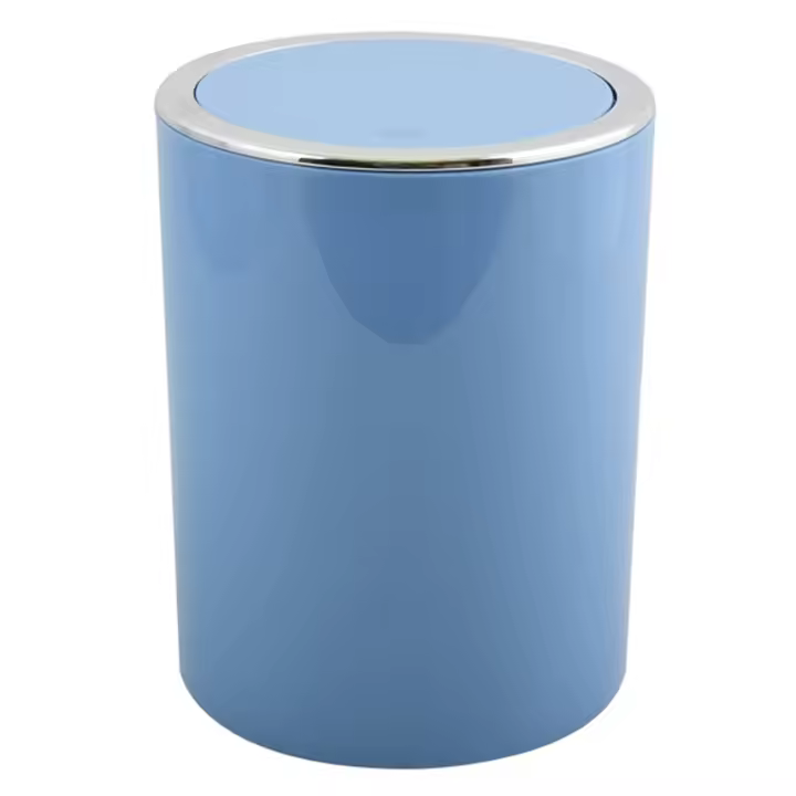 Cubo de basura MSV 6L "Kamaka" de plastico en color azul palido 20,7 x 22 x 28,1 cm - 1