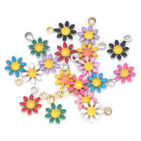 20Pcs Colgante De Acero Inoxidable Con Enamel Flor Encanto Para Manualidades Joyería DIY Pendientes Collar Pulsera Creación De Joyas - details 3