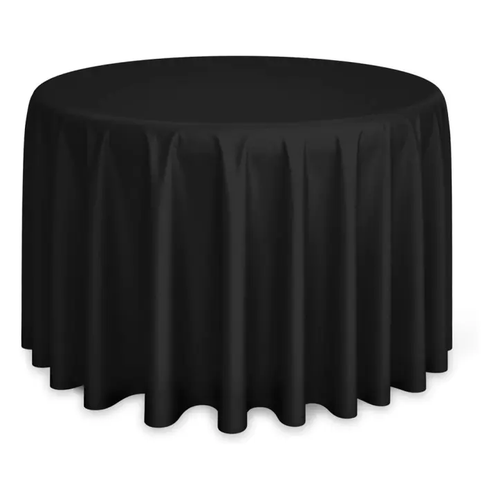 Mantel de Mesa Antimanchas Redonda de Poliéster, Mantel Liso Impermeable, Lavable 120cm y 150cm - 1