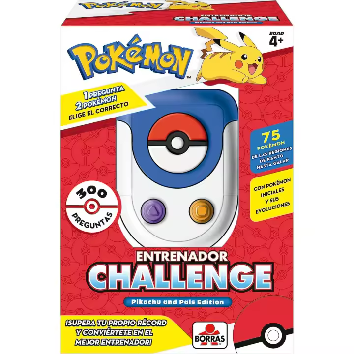BORRAS 19828 Pokémon Entrenador Challenge Juego Electrónico, para Demostrar Tus Habilidades Mientras Dominas el Juego Adivinando el Pokémon Correcto - 1