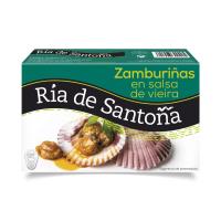 Zamburiñas en Salsa de Vieira Ría de Santoña - Latas de 111grs - Disfruta de la mejor calidad y sabor en cada bocado, con una receta tradicional y artesanal que realza cualquier plato. - details 0