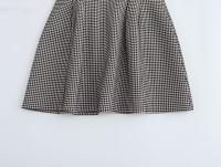 Vestido A-Line De Punto De León Slim Fit Para Mujer Estilo Hepburn Francés Con Cuello Redondo Y Mangas Cortas Moda Versátil De Cintura Alta - details 8