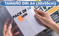 10 Forros de Libros Adhesivos Ajustables 30x55cm - Forros de Libros Escolares con Solapa Ajustable y Autoadhesivos- Cubierta de libro DIN A4 - Protector de Libros Colegio - Funda Libros Transparente - details 2