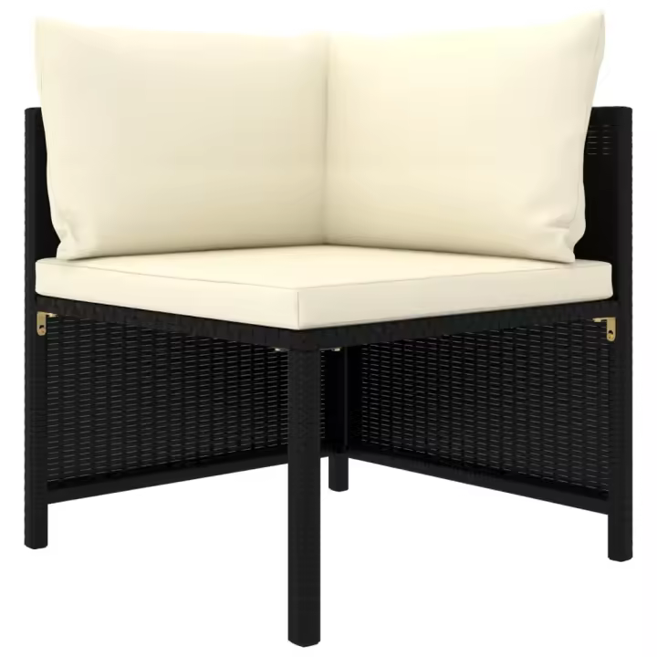 vidaXL Sofá de jardín de 4 plazas con cojines ratán sintético Gris, Negro, Conjunto Terraza Muebles Jardín Exterior Juego de Muebles de jardín Mueble Jardín Exterior Muebles de Salon Exterior - 1