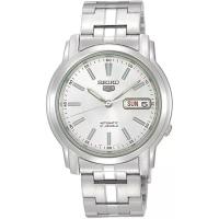 reloj automático unisex Seiko 5 SNKL75K1 38mm 7S26 30m WR correa de acero - details 0