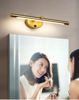 Lámpara De Pared LED Moderna Para Baño Con Interruptor Táctil Iluminación Diaria Para Dormitorio Acero Aluminio Negro Y Oro - details 0