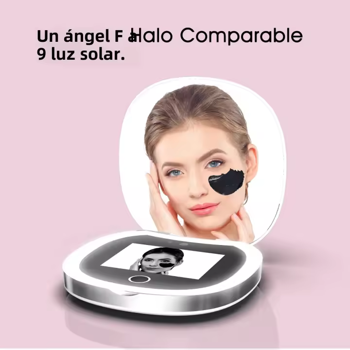 Espejo De Maquillaje Con Luz Y Magnificación 2X Espejo Solar UV Tamaño De Billetera 3.5 Pulgadas Para Pruebas De Cámara - 1