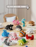 Bloques De Construcción Micro Partícula DIY Para Marinos Juguetes Creativos De Asamblea Con Cangrejos Murciélagos Octopus Ballenas Juguete Educativo Para Regalo - details 0