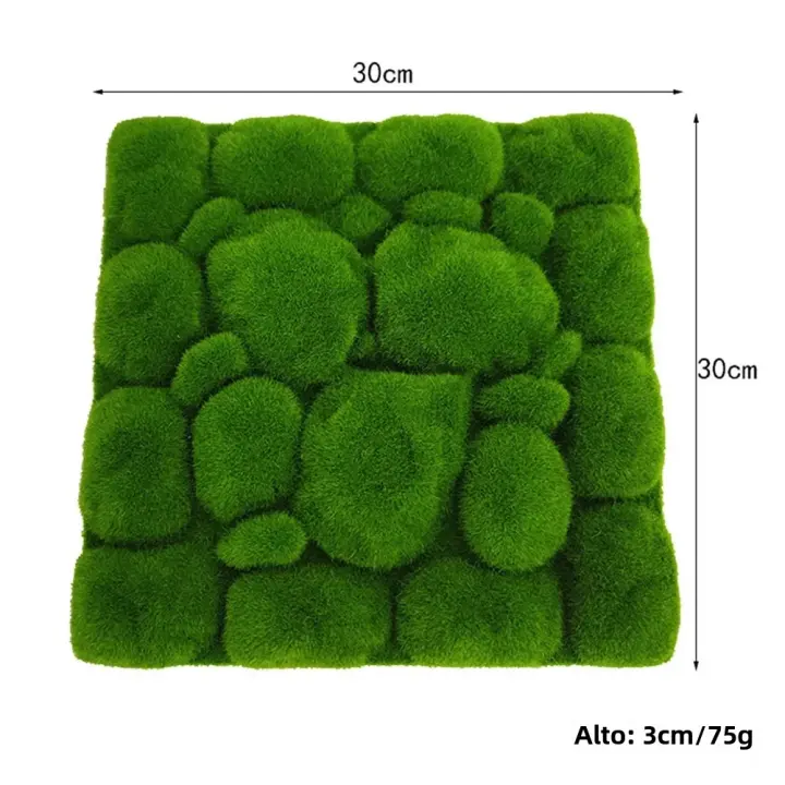 1PC Fondo De Pared Simulado En Moss Decoración De Plantas Artificiales Verde Para Arreglo Floral DIY Tablero De Esponja Para Decoración Del Hogar - 1