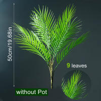 Grande Planta Artificial De Palma Tropical 50-120cm Hojas Verdes De Plástico Para Decoración De Jardín Oficina Hotel Y Hogar - details 15