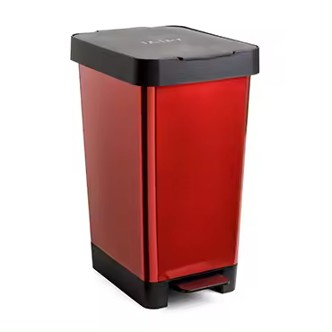CUBO PEDAL 25L SMART STEEL /  ROJO - 1