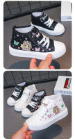 Zapatos De Lona Para Niños Y Niñas Cuatro Estaciones Blancos Suaves Antideslizantes Casuales Tallas 3-15 Años Zapatos Combinados - details 14