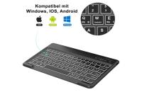 Teclado retroiluminado con Bluetooth negro ligero y delgado para iOS, iPad, iPad Pro, iPad Air, Mac, Android Tablet Samsung Galaxy, Xiaomi Pad 5, Huawei, Lenovo, Negro - details 4