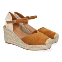 PuntoSalao Alpargatas de cuña cómoda de esparto para mujer camel VR5-1519 - details 0