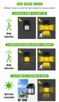 Lámparas De Seguridad Solar Exterior Impermeables Con Sensor De Movimiento Iluminación Automática De Jardín 1-4PCS Luz LED Calor - details 6