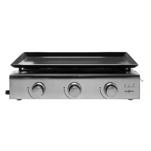Plancha gas VITROKITCHEN acero inoxidable 3 fuegos PG310IB - 1