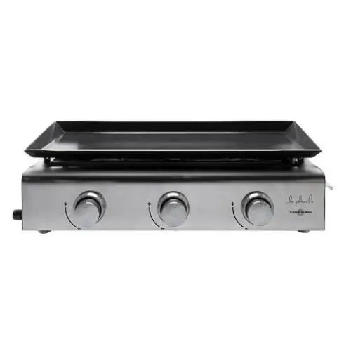 Plancha gas VITROKITCHEN acero inoxidable 3 fuegos PG310IB - 1